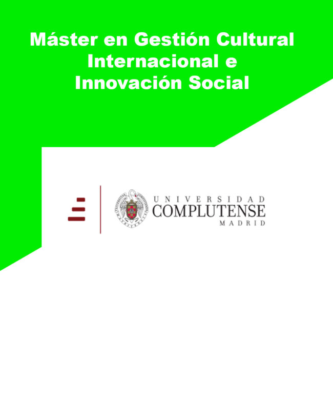 Máster en Gestión Cultural Internacional e Innovación Social